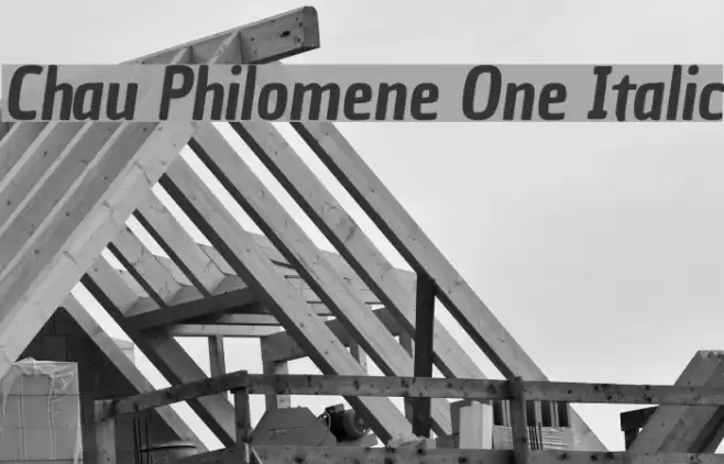 Chau Philomene One Italic Font examples