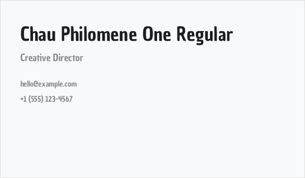 Chau Philomene One Regular Business Card