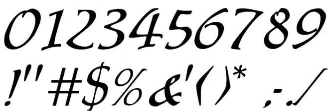 Chaucer Regular Font OTHER CHARS