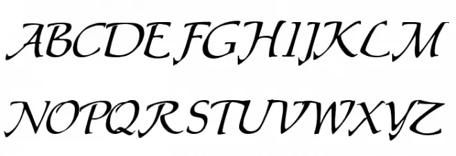 Chaucer Regular Шрифта ВЕРХНИЙ
