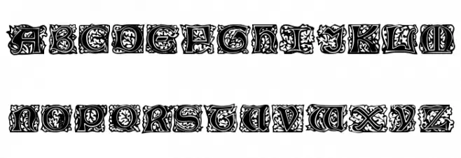 Chaucerian Initials خط أحرف كبيرة