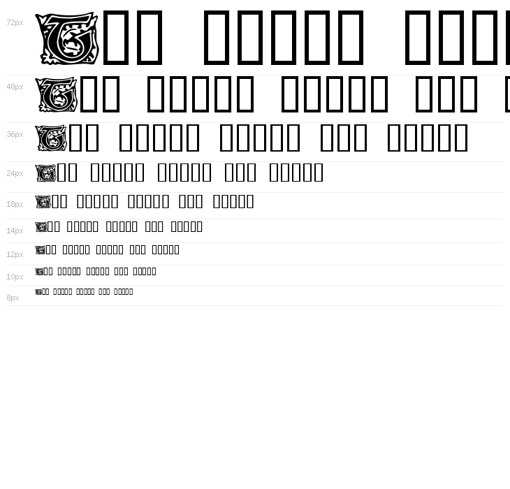 Chaucerian Initials Waterfall