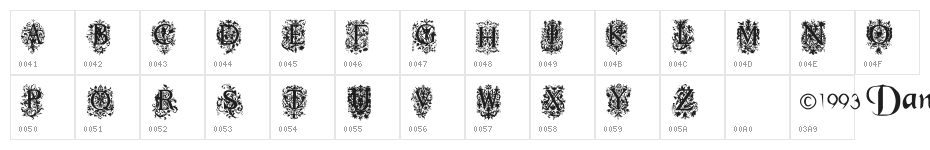 Chaucher Character Map