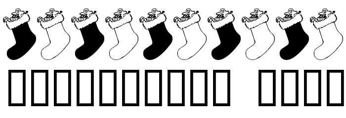 Chausettes de Noel Font OTHER CHARS