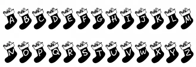 Chausettes de Noel फ़ॉन्ट अपरकेस