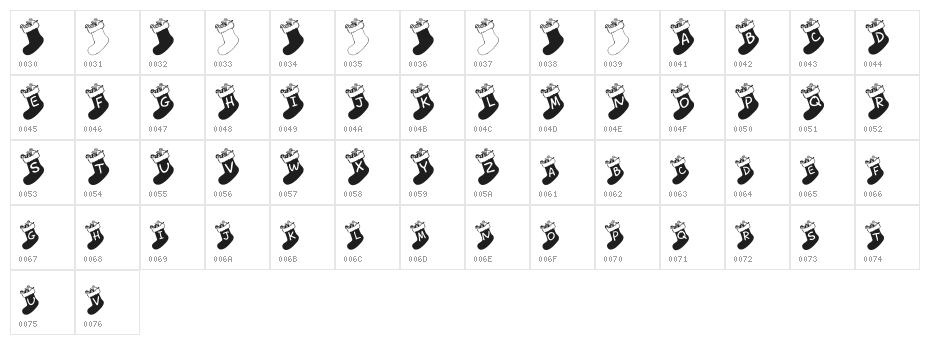 Chausettes de Noel Character Map