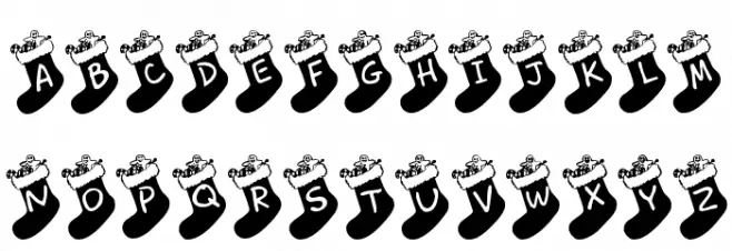 Chausettes de Noel Caratteri MINUSCOLO