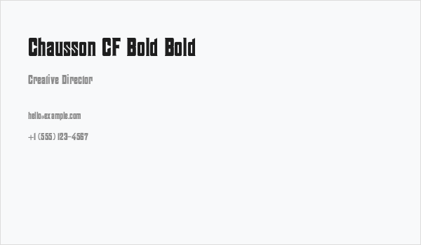 Chausson CF Bold Bold Business Card
