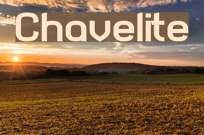 Chavelite Font examples