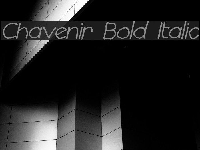 Chavenir Bold Italic Font examples