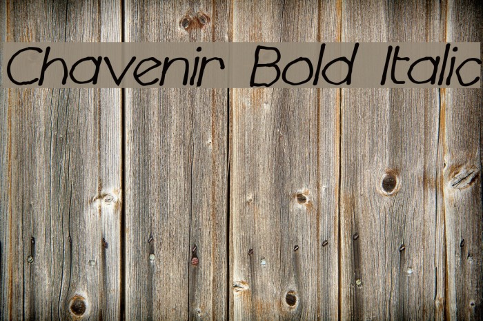 Chavenir Bold Italic Font examples