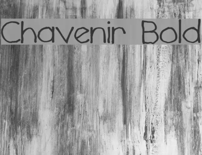 Chavenir Bold Font examples