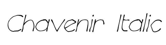 Chavenir Italic  Frei Schriftart Herunterladen