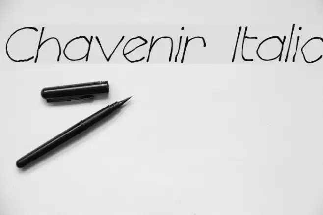 Chavenir Italic Font examples