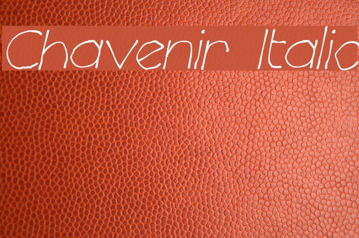 Chavenir Italic Font examples