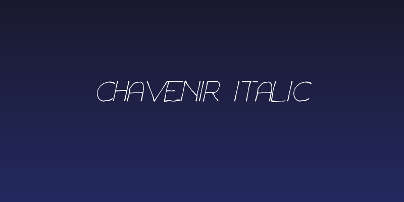 Chavenir Italic Social Header