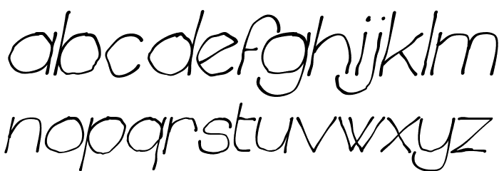Chavenir Italic Font LOWERCASE