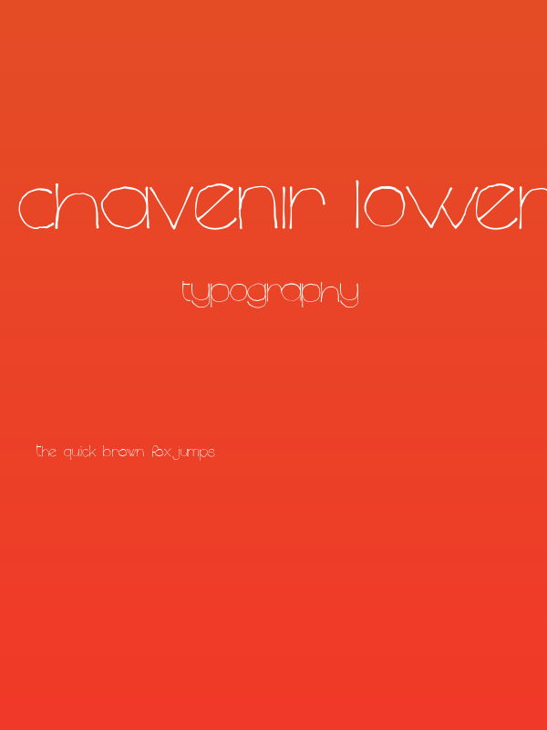Chavenir Lower Case LC Poster
