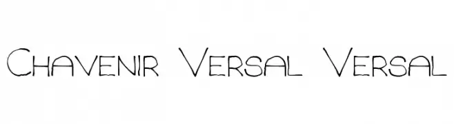 Chavenir Versal Versal  Frei Schriftart Herunterladen