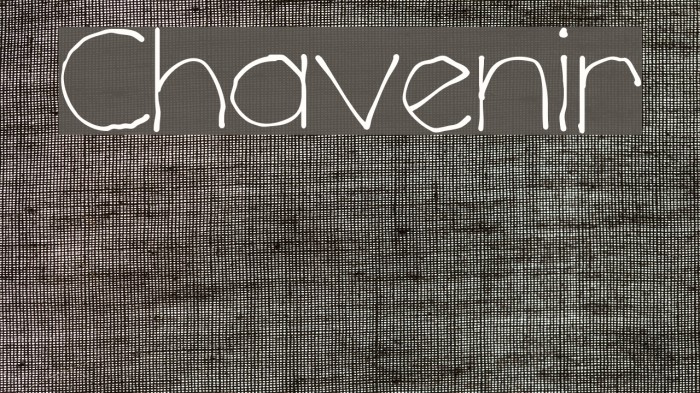 Chavenir Font examples