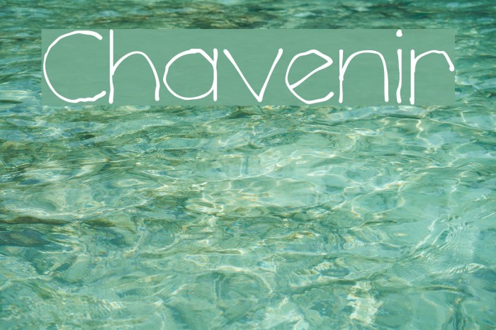 Chavenir Font examples
