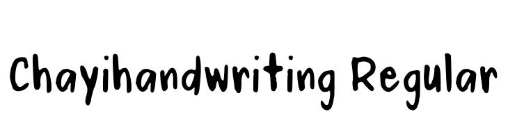 Chayihandwriting Regular  Frei Schriftart Herunterladen