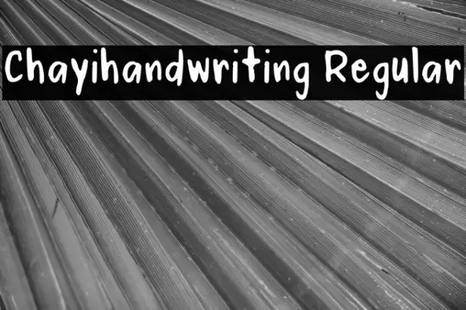 Chayihandwriting Regular Font examples