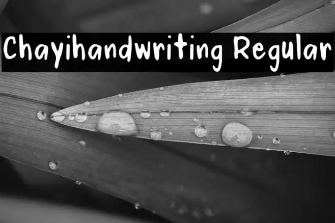 Chayihandwriting Regular Font examples