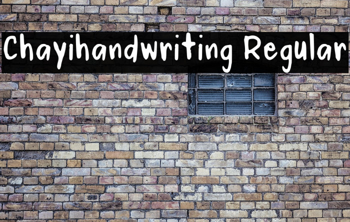 Chayihandwriting Regular Example 3