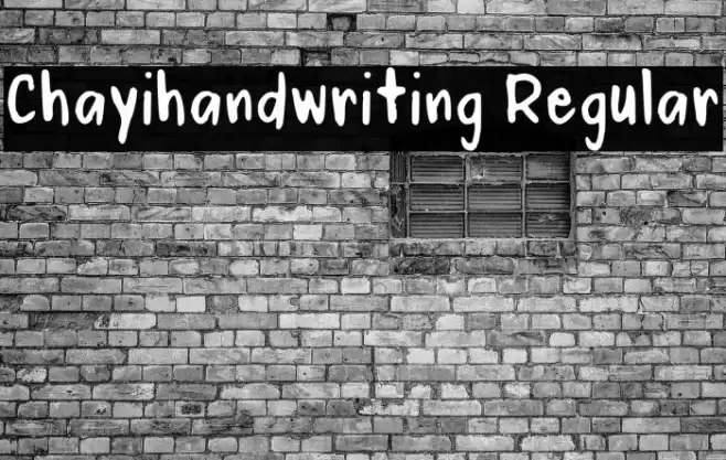 Chayihandwriting Regular Font examples