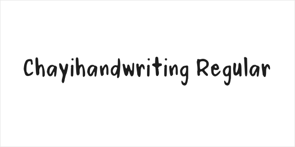 Chayihandwriting Regular Logo