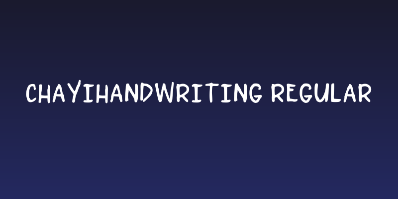 Chayihandwriting Regular Social Header