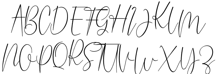 Chayla lovely Font UPPERCASE