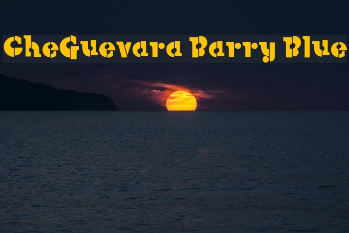 CheGuevara Barry Blue Font examples