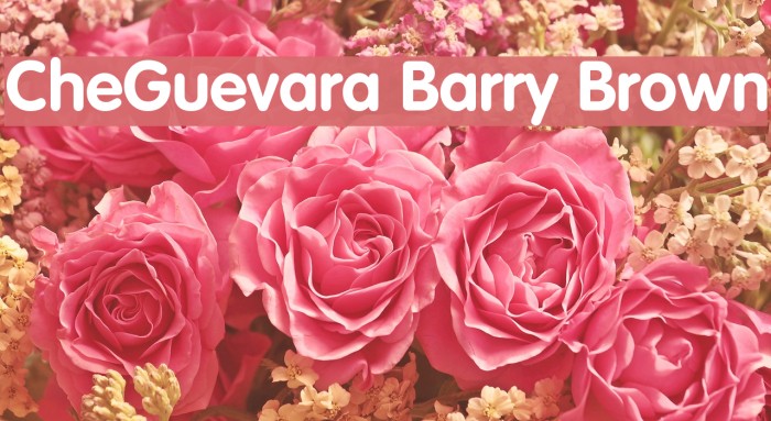 CheGuevara Barry Brown Font examples