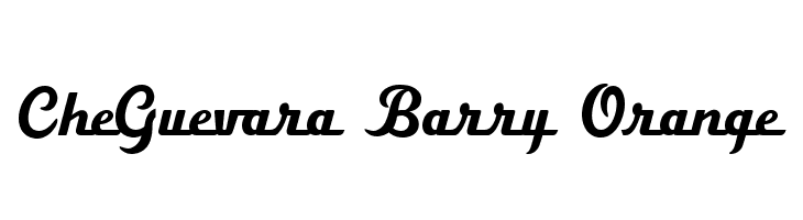 CheGuevara Barry Orange Font