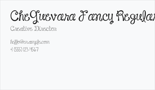 CheGuevara Fancy Regular Business Card
