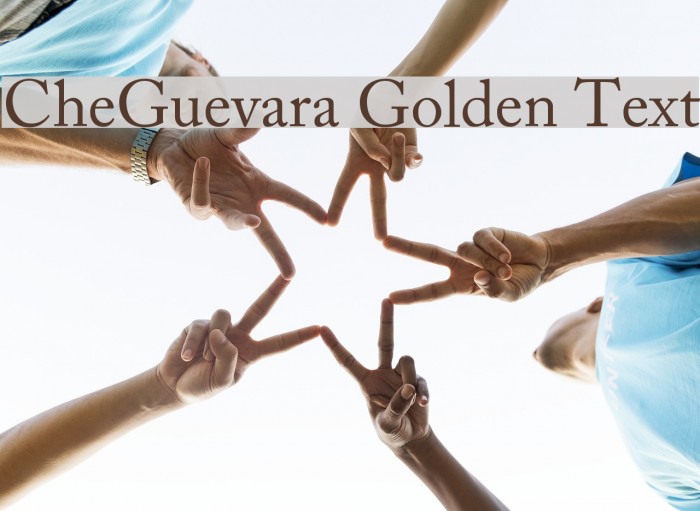CheGuevara Golden Text Font examples