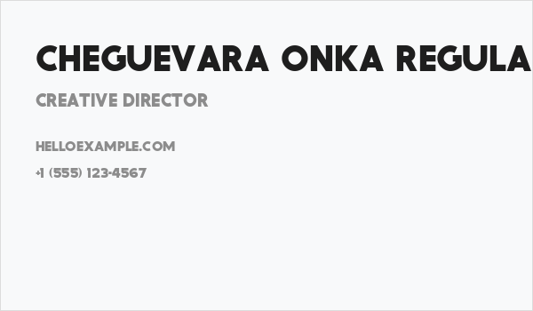 CheGuevara ONKA Regular Business Card