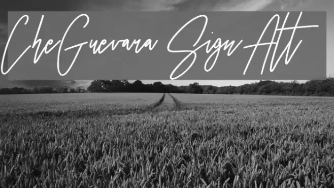 CheGuevara Sign Alt Font examples