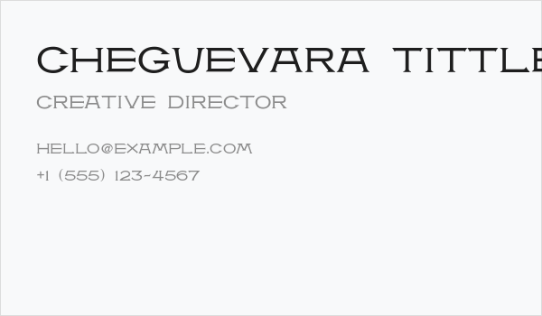 CheGuevara Tittle Regular Business Card