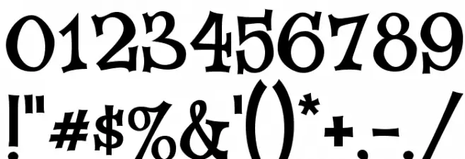 CheGuevara Wacky Medium Font OTHER CHARS