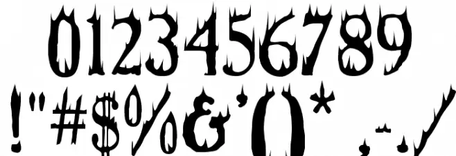 Cheap Fire Font OTHER CHARS