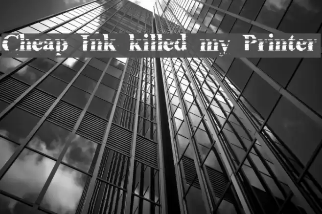 Cheap Ink killed my Printer Font examples