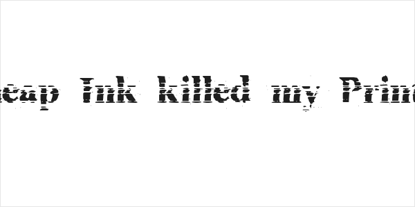 Cheap Ink killed my Printer Logo