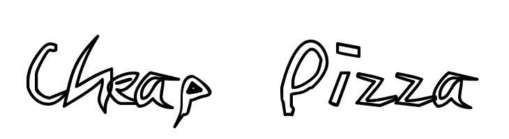 Cheap Pizza Font