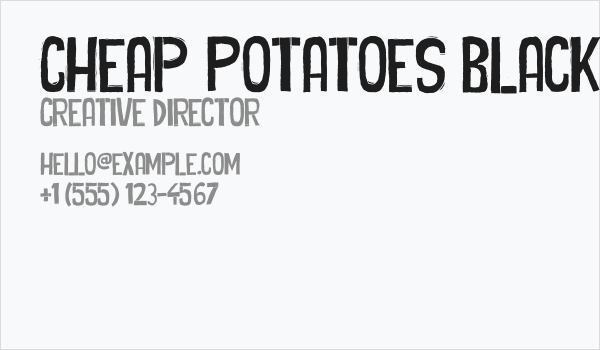 Cheap Potatoes Black Thin Business Card