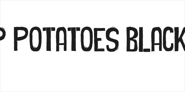 Cheap Potatoes Black Thin Logo