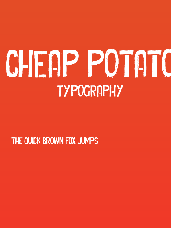Cheap Potatoes Black Thin Poster