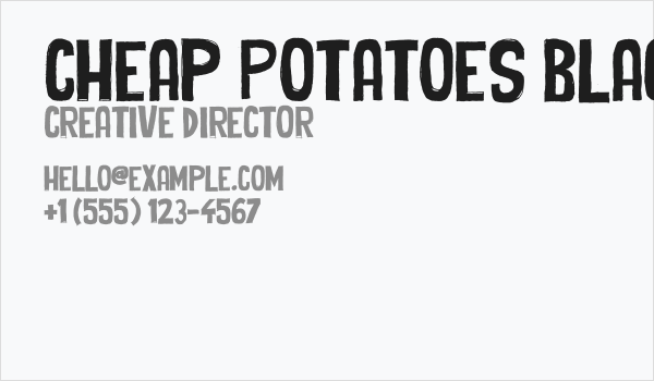Cheap Potatoes Black Business Card